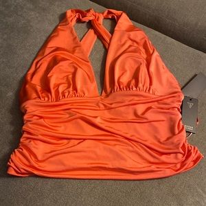 Sexy orange halter top
